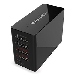Cargador USB Rampow® 2A 4-Puertos