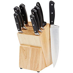 AmazonBasics - Juego de cuchillos de cocina y soporte