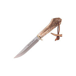 Cuchillo de caza Muela Gredos GRED-13H, puño de asta de ciervo y latón